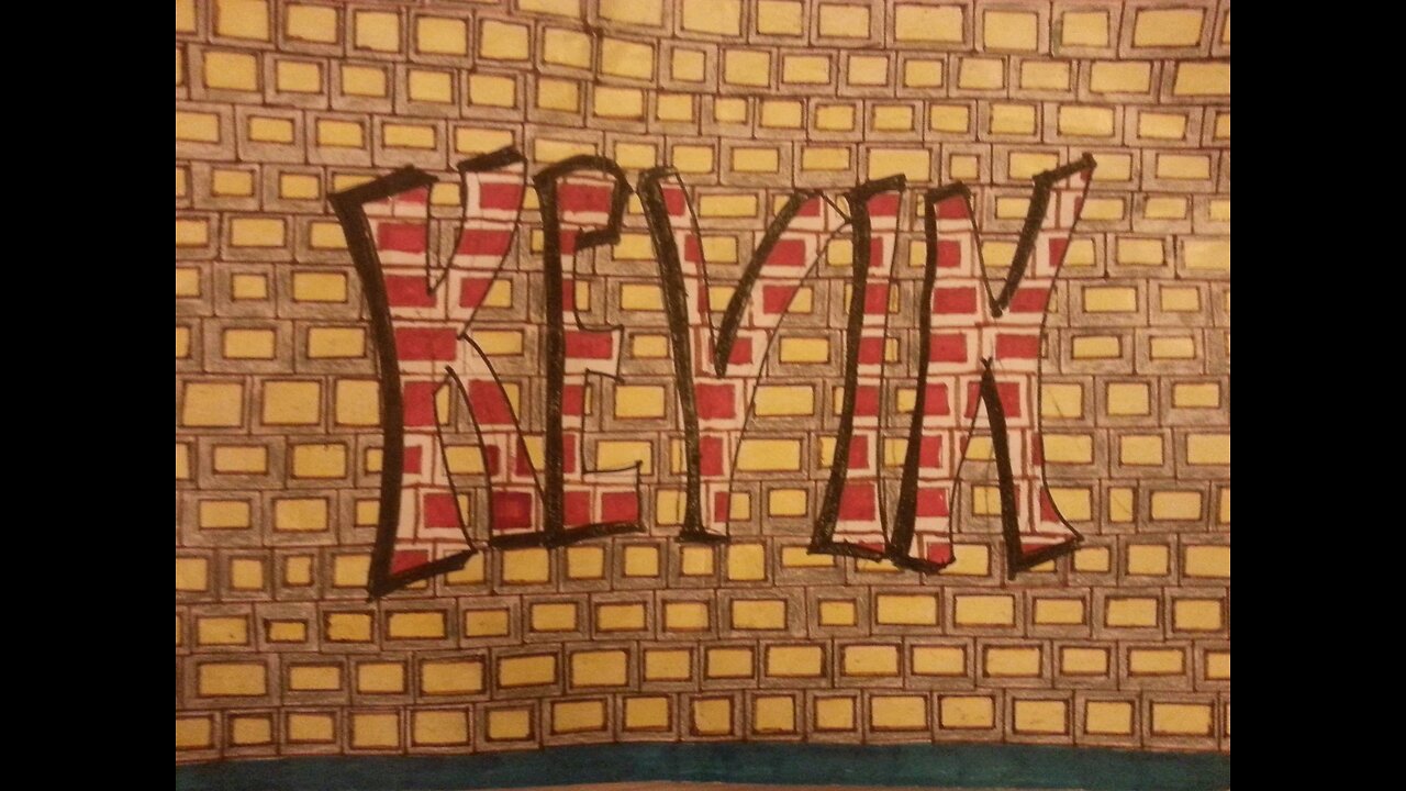 Graffiti painted inside a designed background
