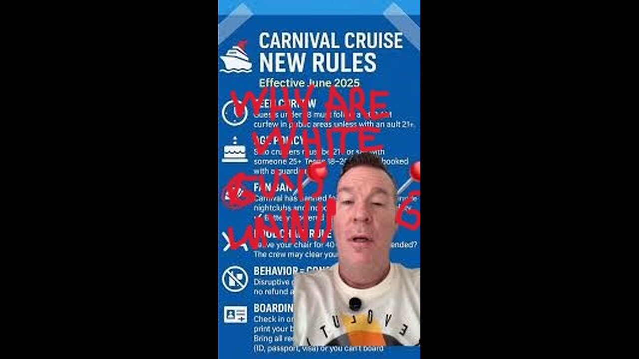 Carnival Cruise New Rules: Why R White Guys Whining?