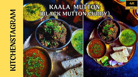 Maharashtrian Style Black Mutton Recipe + Video | Kala Mutton recipe | Kitchenstagram