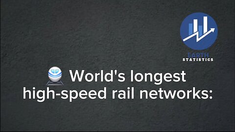 World's longest high-speed rail networks