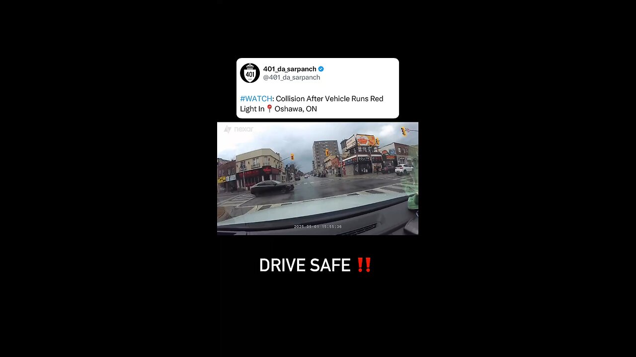 Red Light Crash In Oshawa