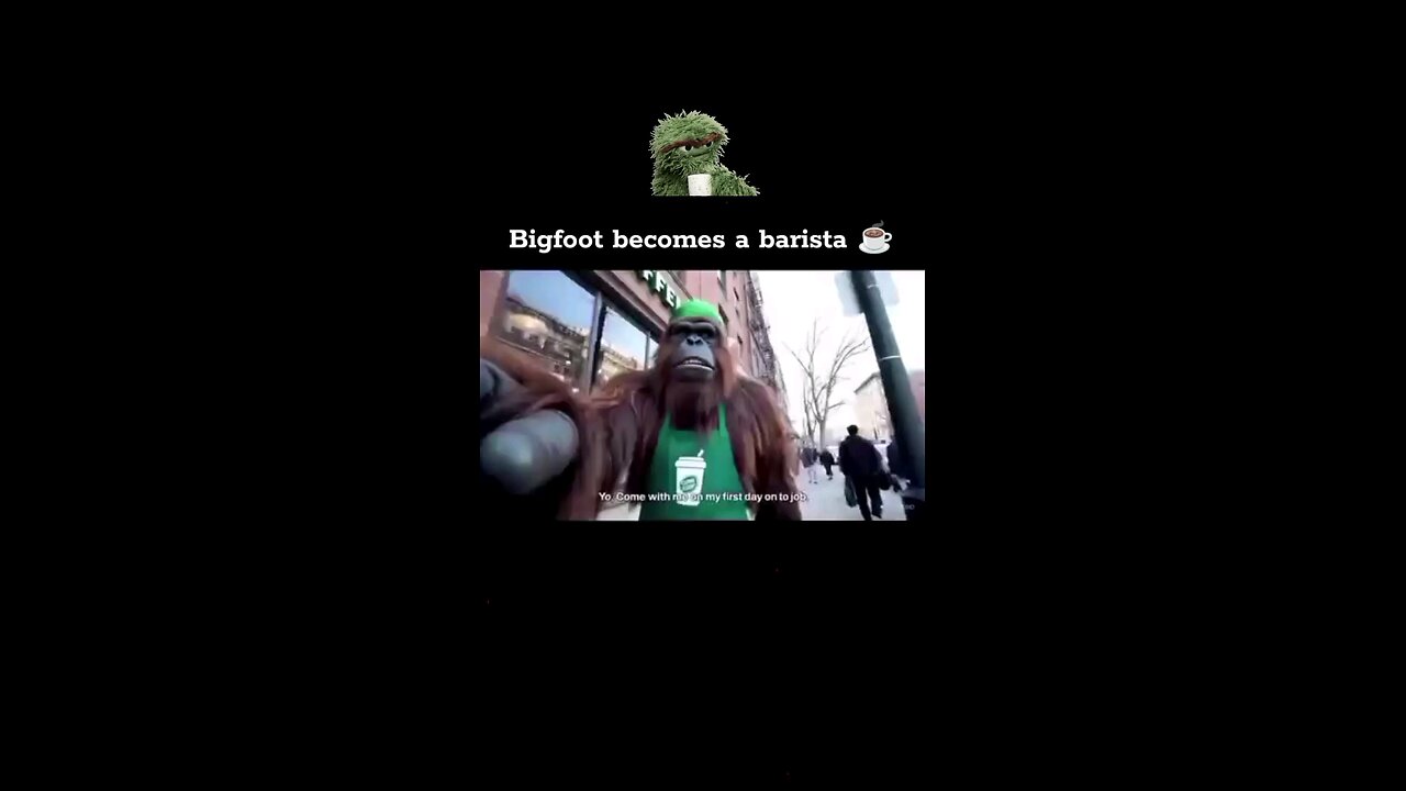 Bigfoot becomes a barista