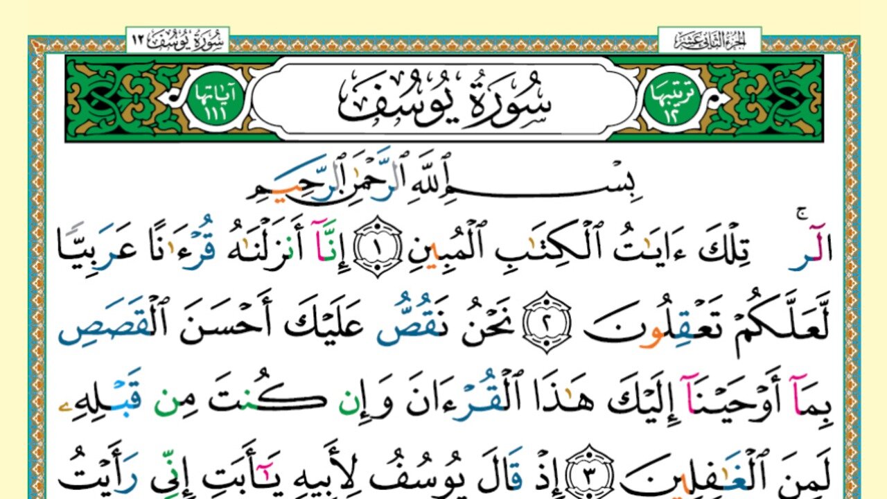 012 - Surah Yusaf (Voice: Khalifa Al Tunaiji)