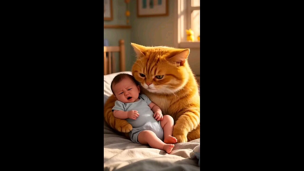 Cat 🐈 baby caring