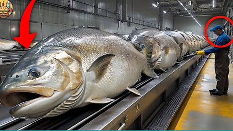 SALMON Farming - Farming And Harvesting Of Salmon - Salmon Processing in Fish Factory