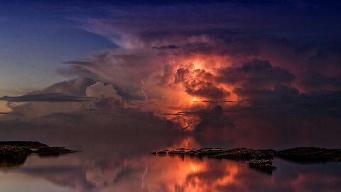 Lake Thunderstorm Ambience 🌊 | Heavy Rain & Deep Thunder for Sleep, Focus & Relaxation (3 Hours)
