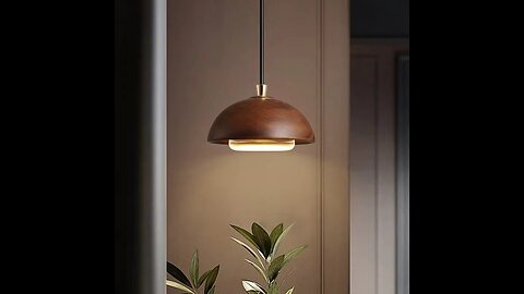 Nordic Modern LED Pendant Lamp Wood Bar Kitchen Island Hanging Light