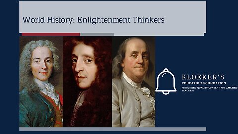 World History: Enlightenment Thinkers Lesson
