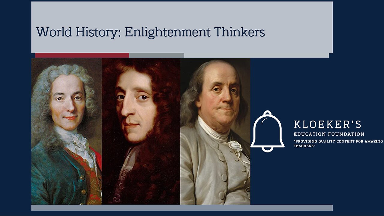World History: Enlightenment Thinkers Lesson