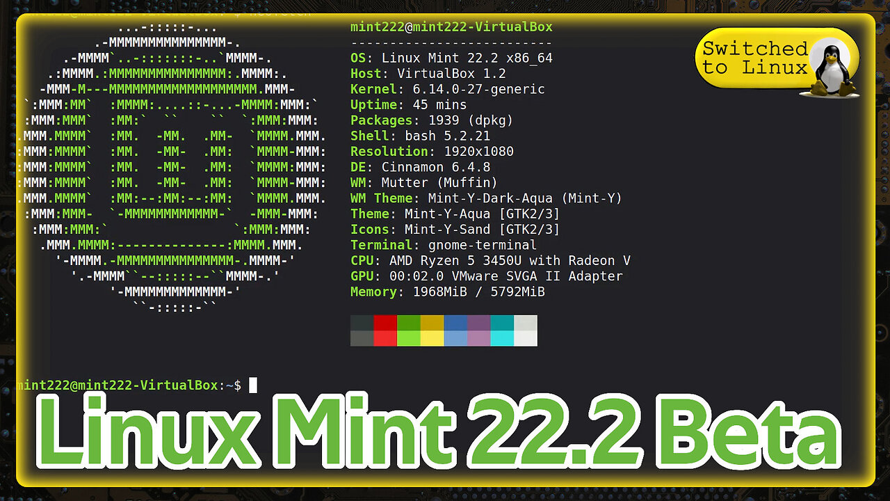 Linux Mint 22.2 Beta