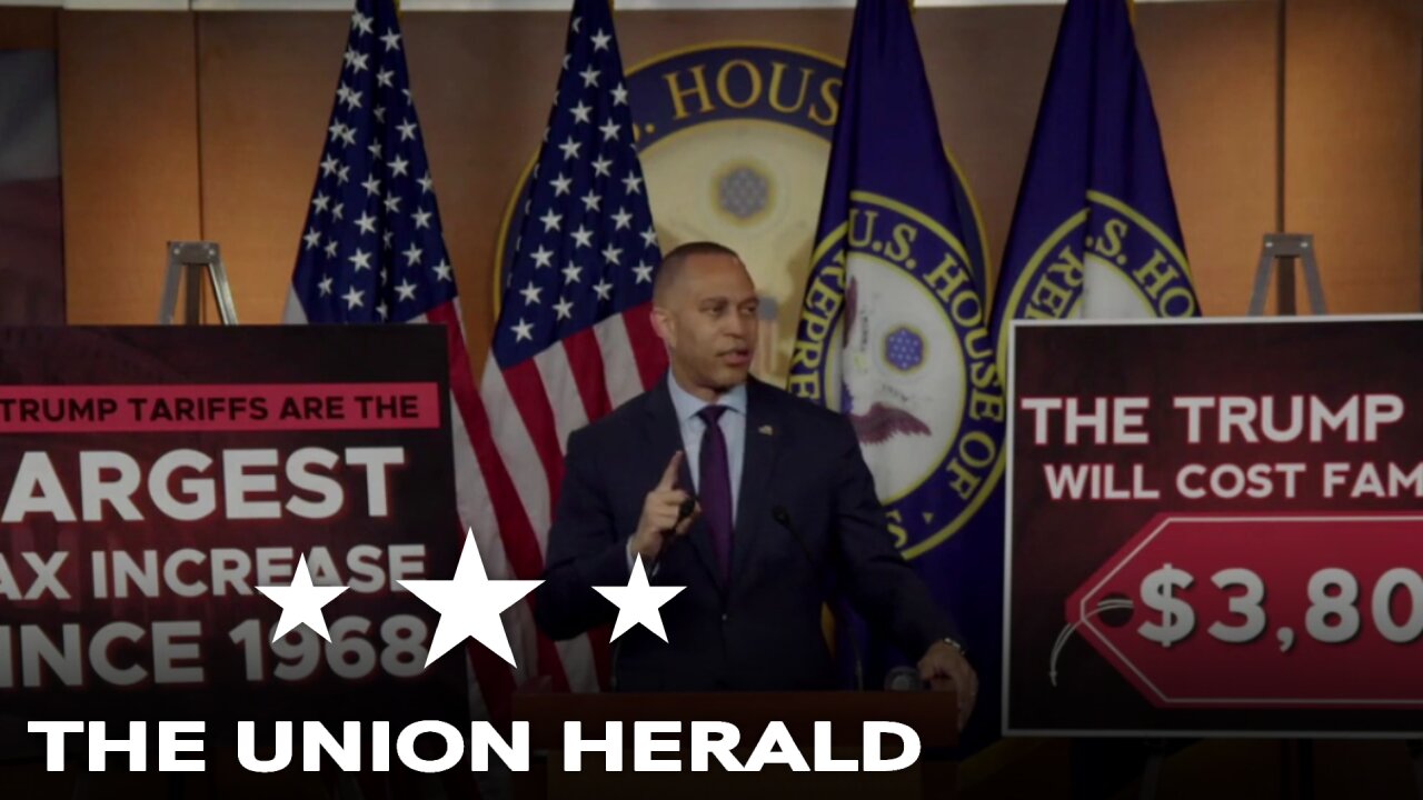 House Democratic Leader Jeffries Holds a Press Conference on President Trump's Global Tariffs