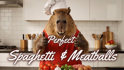 Giant Capybara Wearing a Chef Hat Cooks Perfect Pasta (AI Content!)