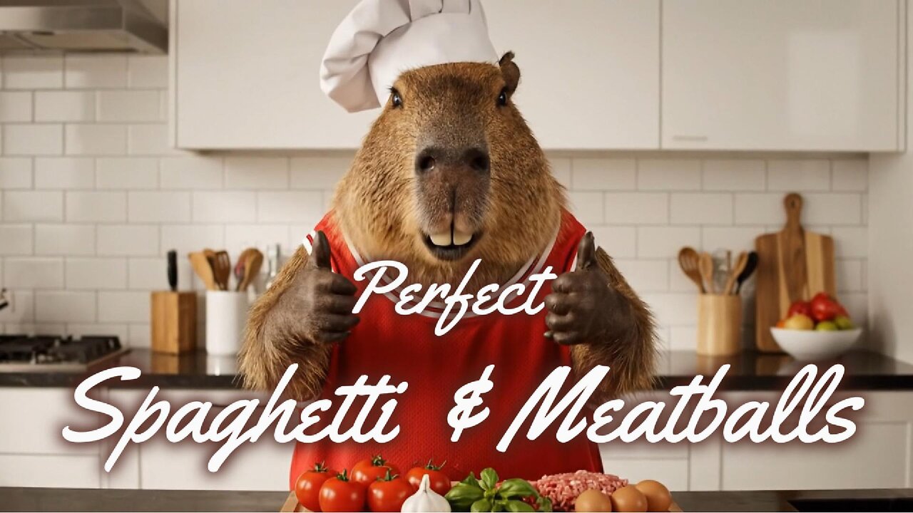 Giant Capybara Wearing a Chef Hat Cooks Perfect Pasta (AI Content!)