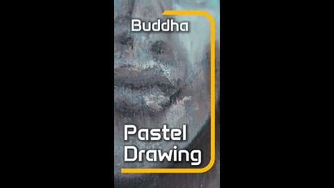 Buddha pastel drawing finger shading
