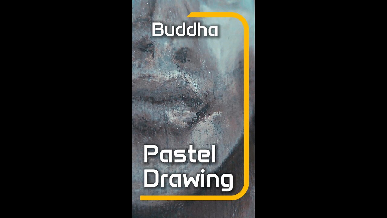 Buddha pastel drawing finger shading