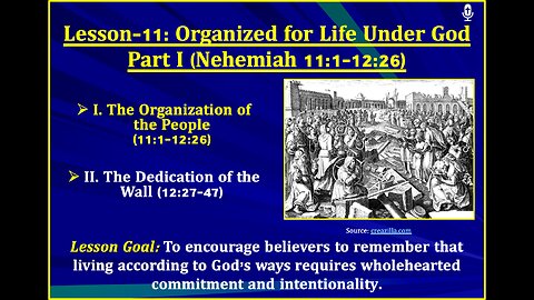 Nehemiah Lesson-11: Organized for Life Under God (Part I)