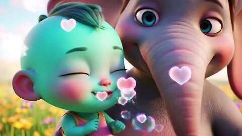 A small baby cartoon with small elephant | Cartoon Video