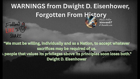 🚨🚨 WARNINGS from Dwight D. Eisenhower - Forgotten History.