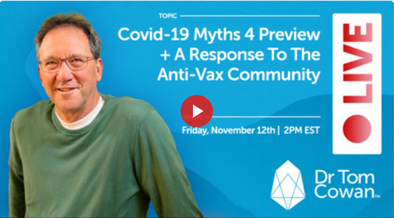 Covid-19 Myths 4 Preview + A Response To The Anti-Vax Community- Friday 11/12 Webinar