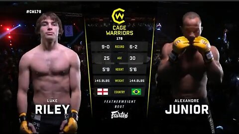 Luke Riley vs Alexandre Junior MMA Cage Warriors