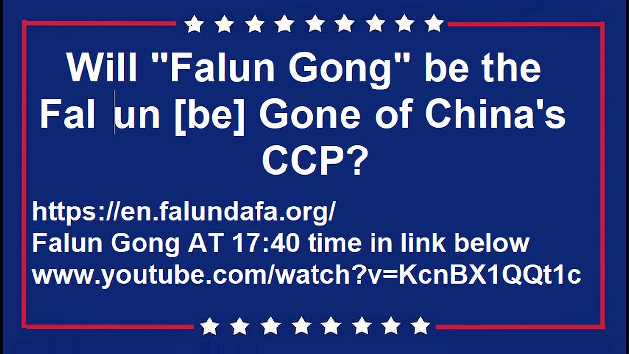 Will "Falun Gong" be the Falun [be] Gong of China's CCP?