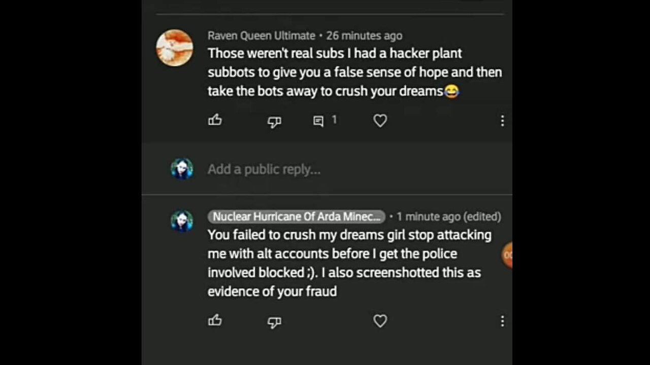 Proof queen aurora is the one behind the sub bots targeting me