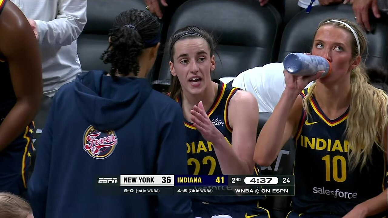 👀 TECH, Caitlin Clark FURIOUS no foul | Indiana Fever vs New York Liberty, WNBA womens basketball