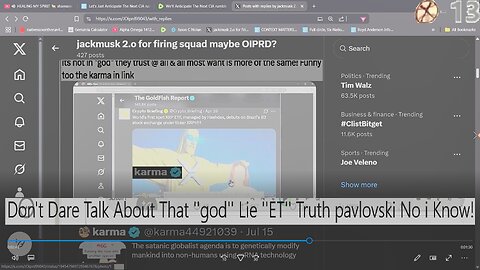Don't Dare Talk About That ''god'' Lie ''ET'' Truth pavlovski No i Know!