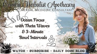 Ocean Focus with Theta Waves & 3-Minute Bowl Intervals - Calming, Soothing, Relaxation Nature Sounds