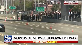 BREAKING: Rioters Shut Down California Freeway, Looting, Hitting Police - LA Arrests