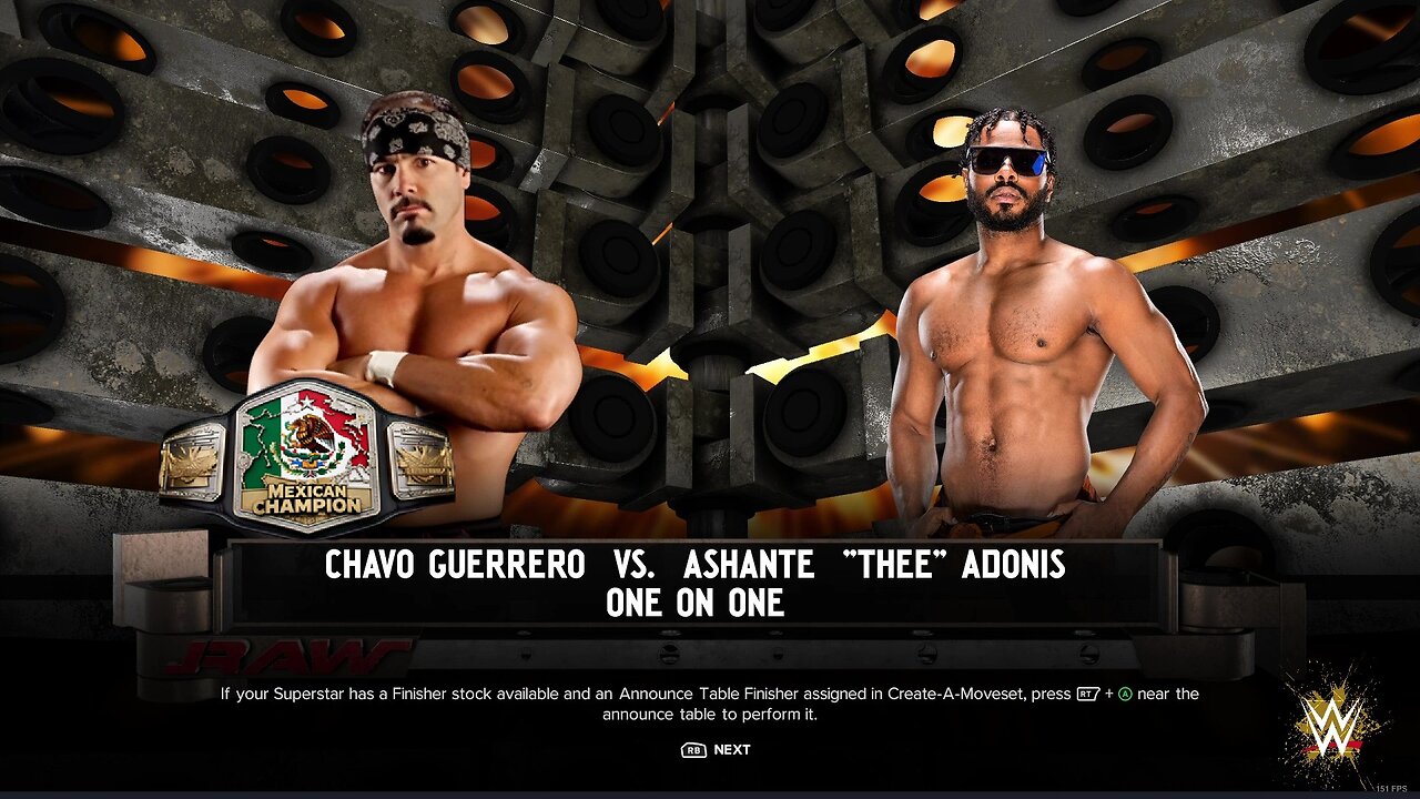WWE 2k24 Chavo Guerrero(c) vs Ashante Thee Adonis