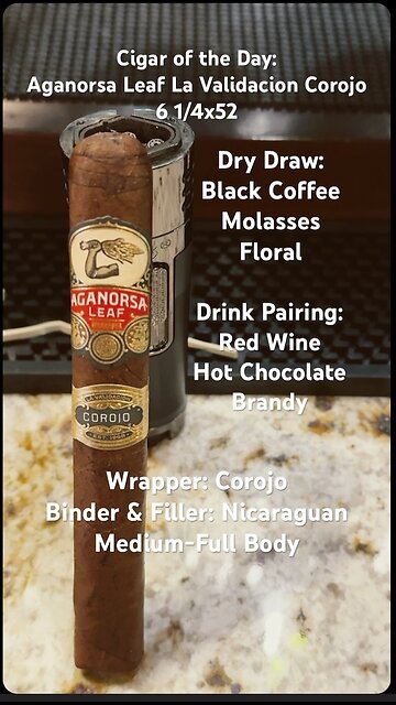 Aganorsa Leaf La Validacion Corojo 6 1/4x52 #Shorts #Short #CigarOfTheDay #CigarReview