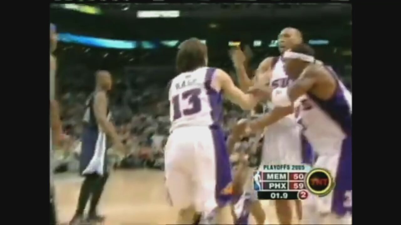 Steve Nash 11 Pts 13 Assists Vs. Grizzlies, 2005 Playoffs Game 1.