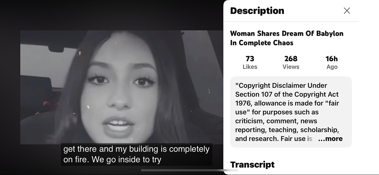 RE: Woman Shares Dream of Babylon 🇺🇸 in Complete Chaos