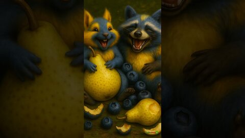 Squirrel & Raccoon Swap Fruits—Turn into Split‑Pear‑Berry!