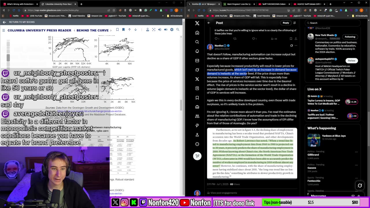 Tariffs are bad | Twitter argument | Gooning | !tts !discord