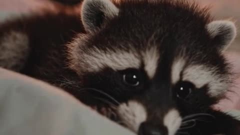 Adorable Baby Raccoon Snuggling Time – Cozy Sleepy Moments | PababaTV