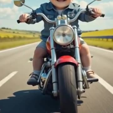 Baby Riding Motorcycle #viral #reel #trending