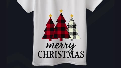 Vintage Cozy Merry Christmas Plaid Tree Seasonal Holiday Winter Art Design