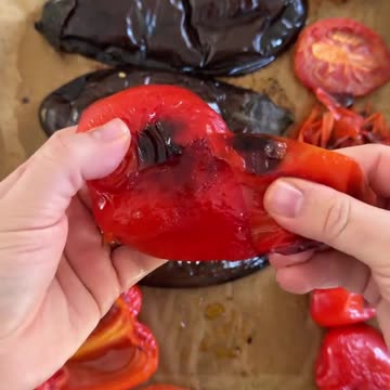Baba Ganoush With Roasted Red Peppers and TomatoesHope you’re all ready