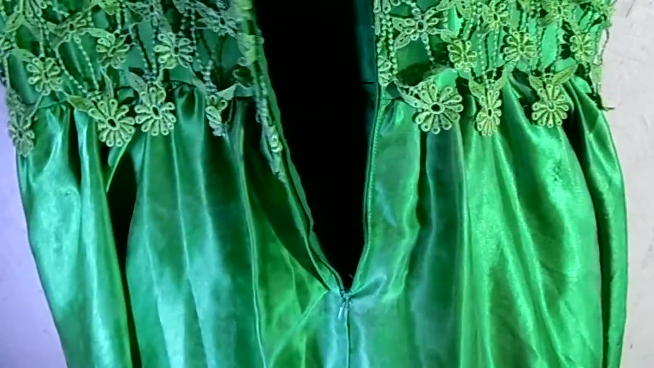 Trampled Green Dress