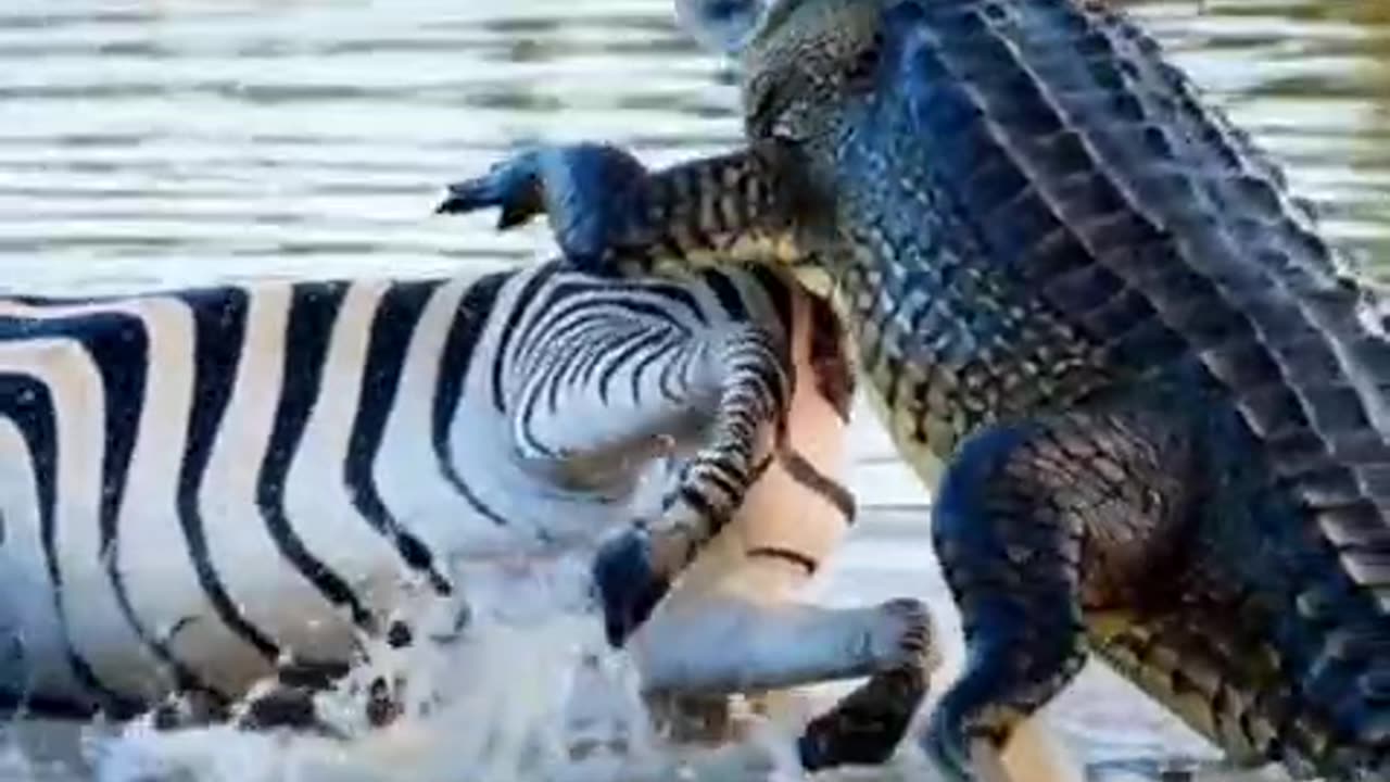 Crocodile Attack giraffe #animals #rumble #jungle