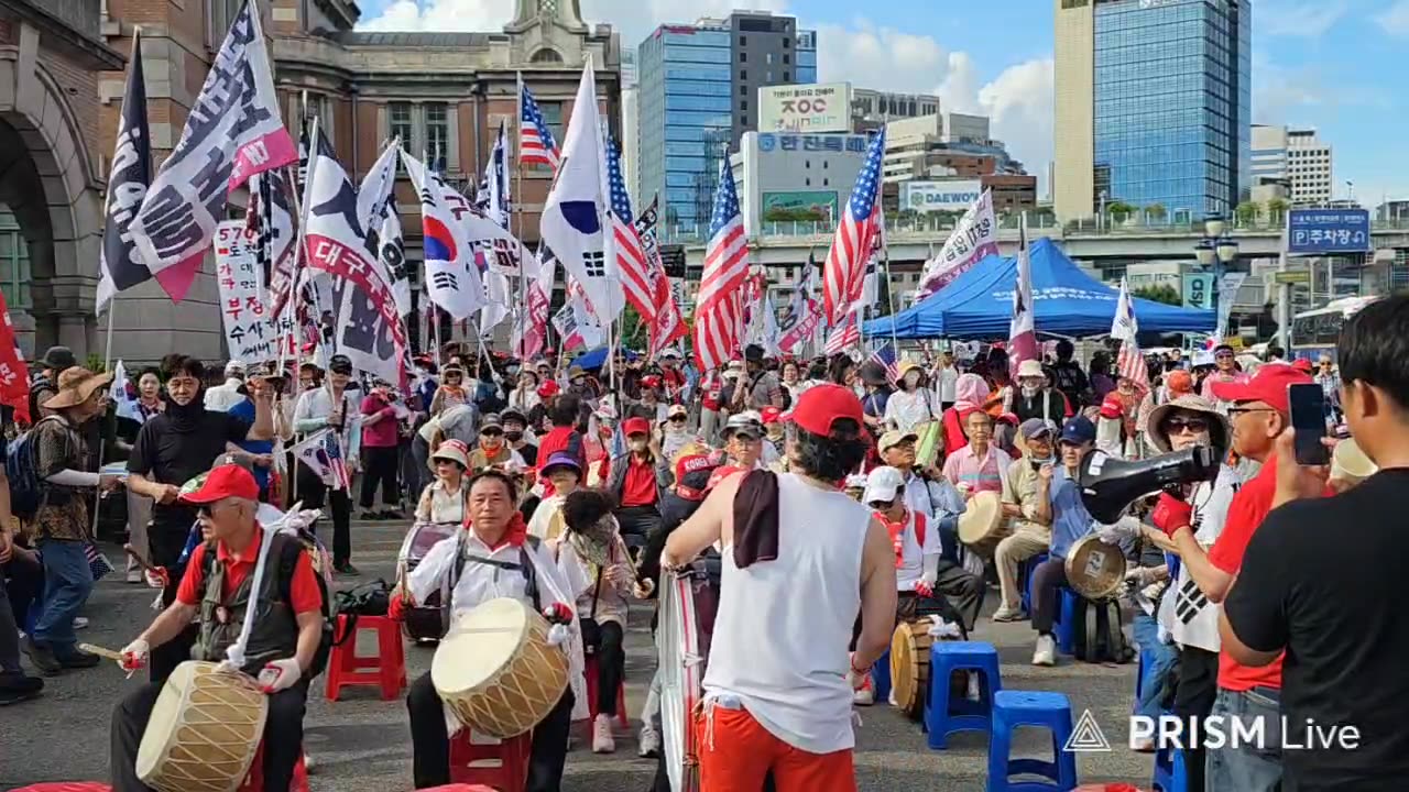 Server-Kka Civic Group, CCP OUT — Main Culprit of Election Fraud? (Street March from Seoul Station to Myeong-dong Station) Aug 16, 2025