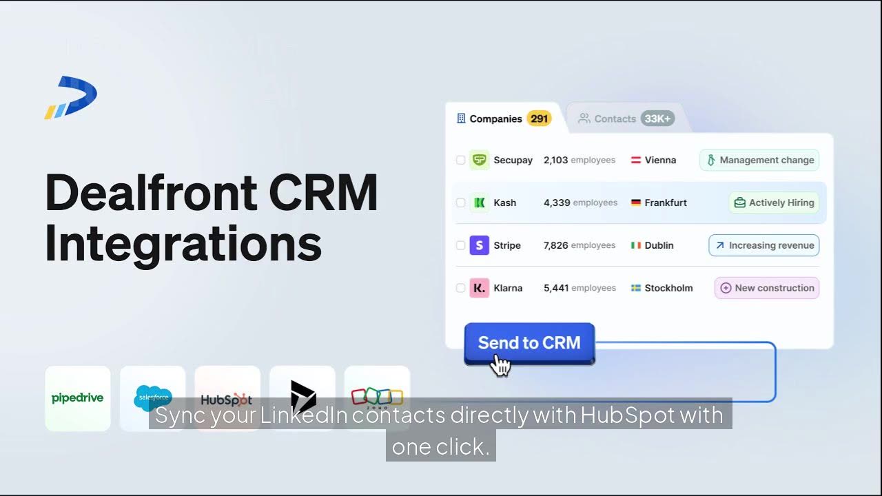 Close More Deals Faster with Dealfront + HubSpot CRM Integration