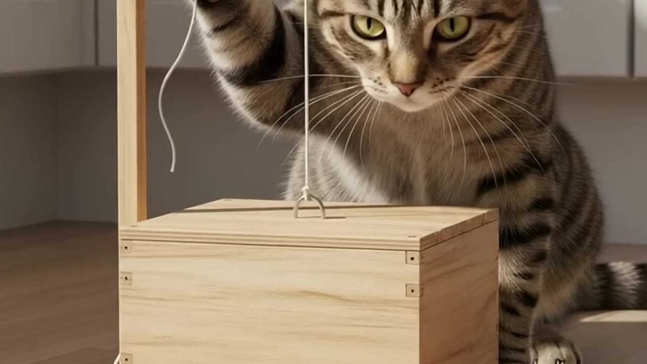 Shocking! 😱 The cat sets a trap and waits in silence