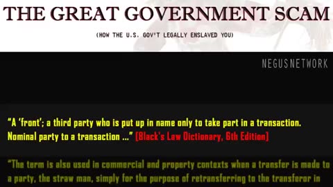 STRAWMAN THE GREAT GOVERNMENT SCAM: https://strawmanmoneycredit.com