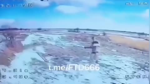 Somewhere in Ukraine a soldier kills a drone with his walkie-talkie