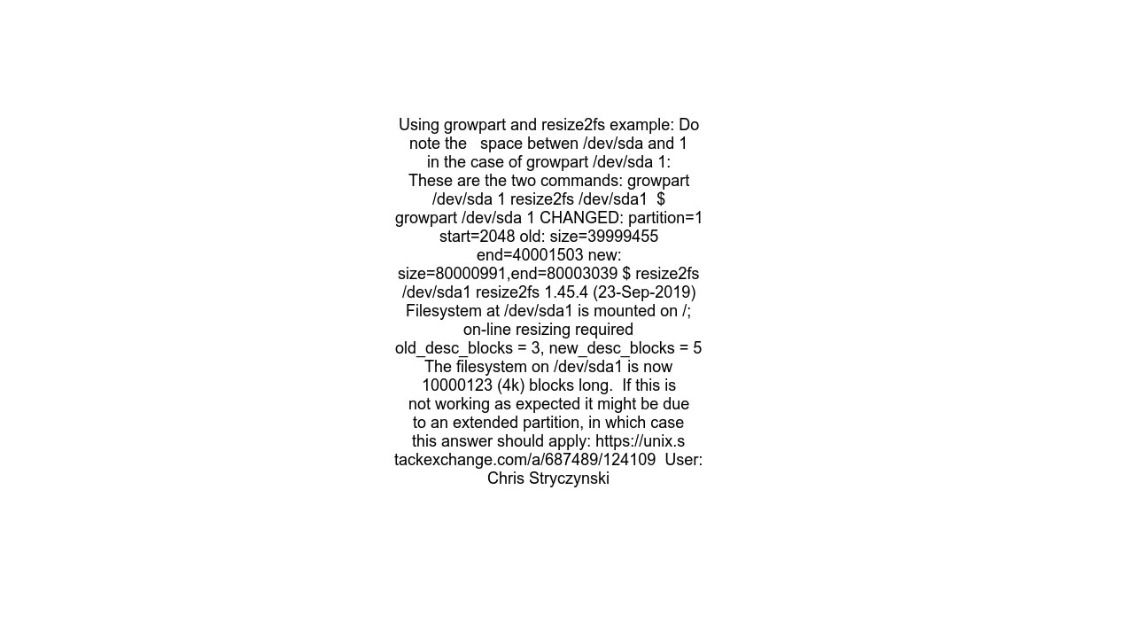 How to extend an ext4 partition and filesystem