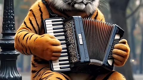 TIGRE SANFONEIRO 😸😸 #sanfoneiro #AI #tigre #sanfona #forró #modao #co