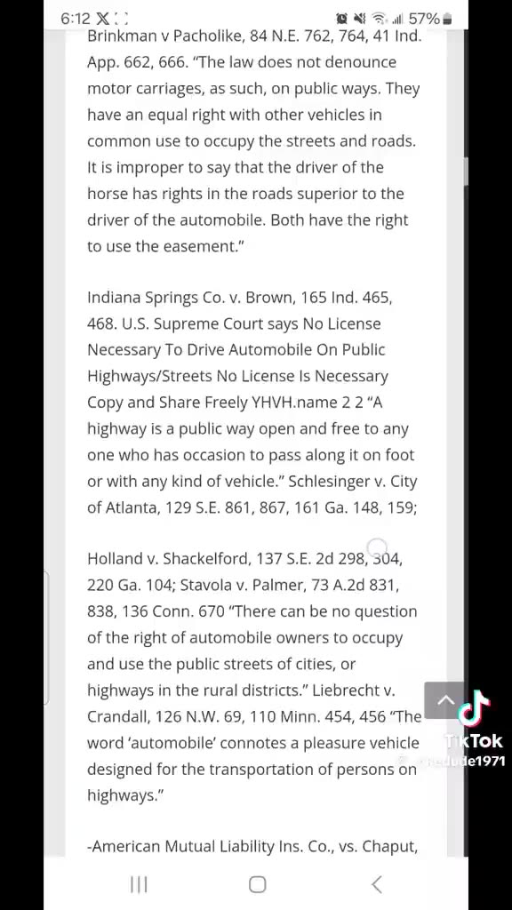 The RIGHT To Use Public Highways